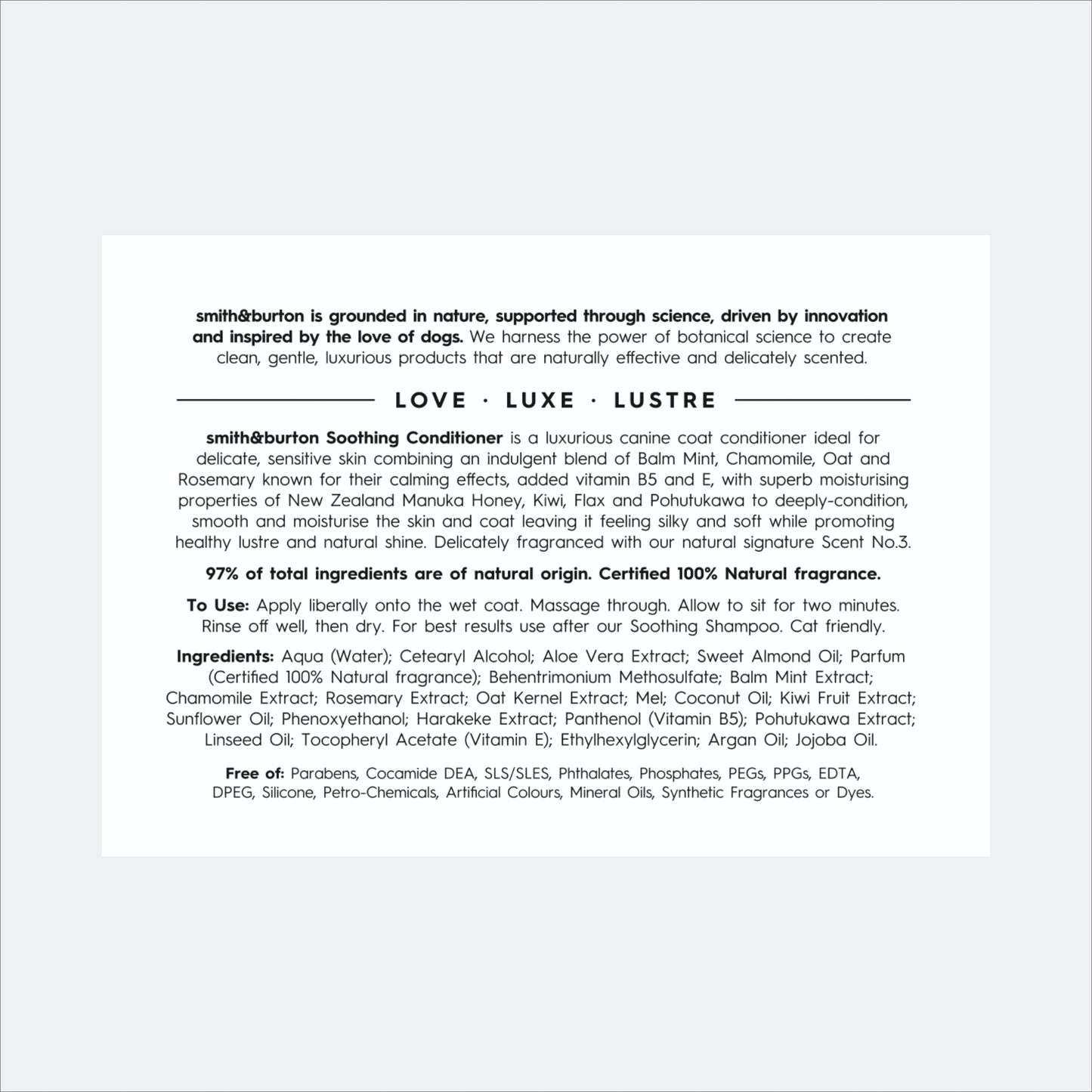 soothing conditioner (250/500 ml) - scent no.3