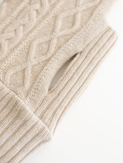 cable knit merino sweater