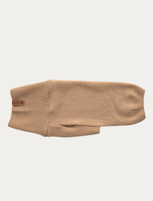 soft beige merino wool sweater for poodle