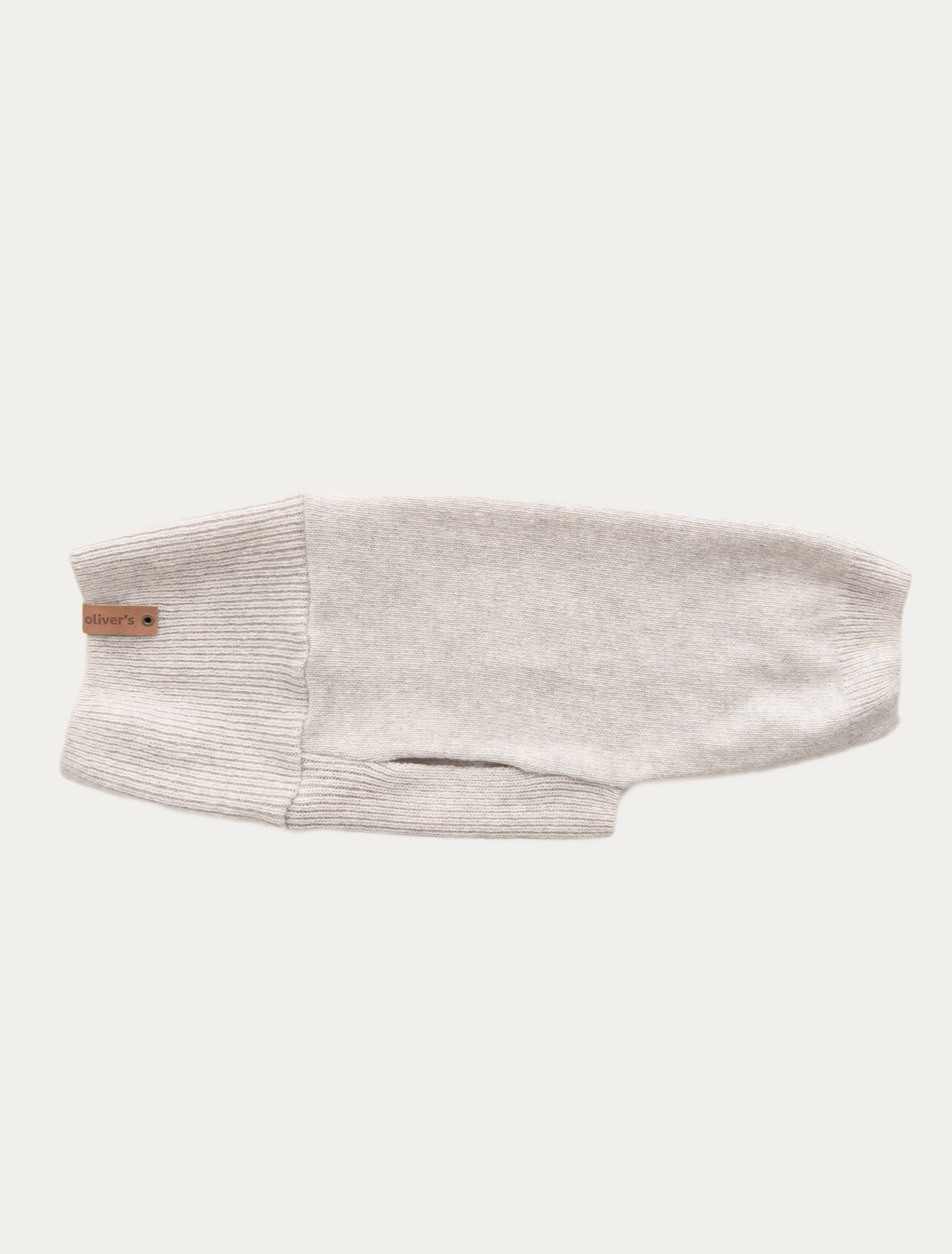 soft grey merino wool dog sweater_plainknit