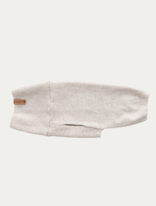 soft grey merino wool dog sweater_plainknit